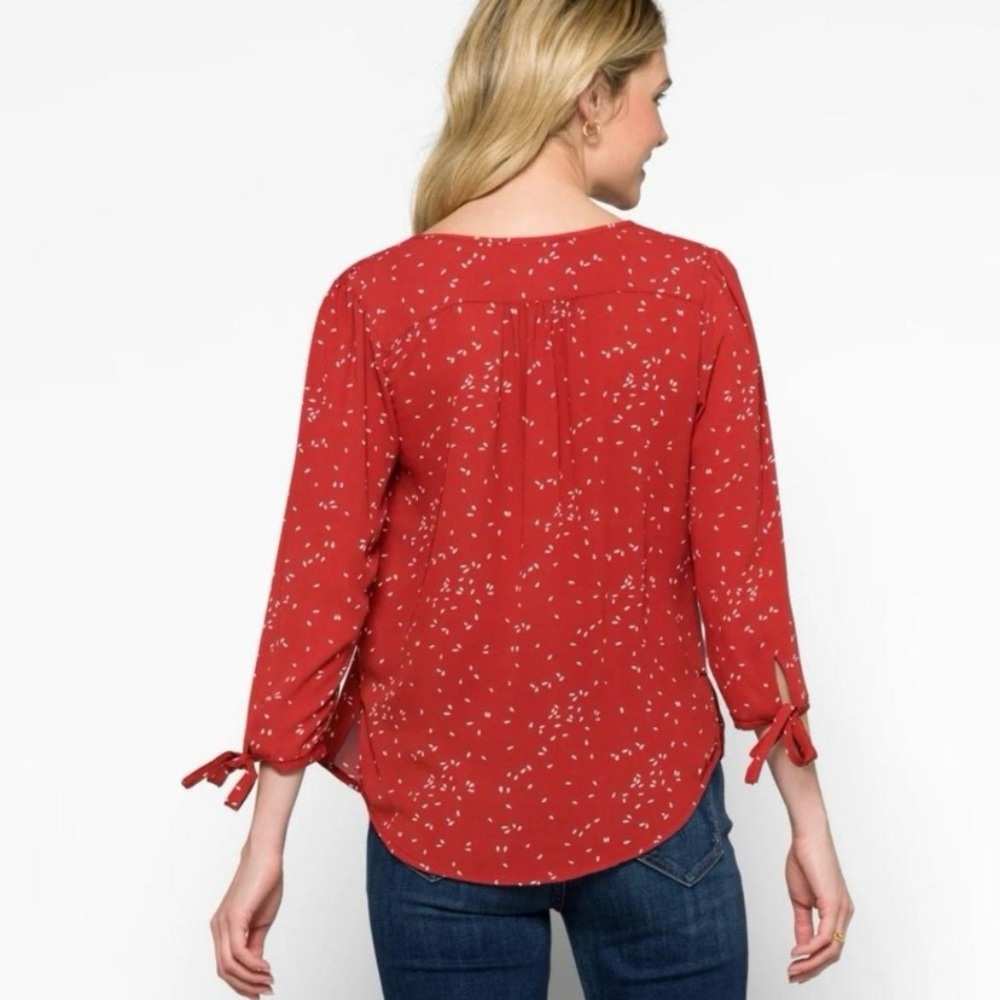 Fun2Fun Amiyah Tie Sleeve Blouse XL - Picture 2 of 10